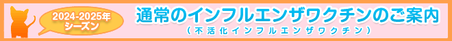 2024年～2025年シーズンインフルエンザワクチンのご案内